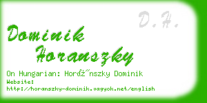 dominik horanszky business card